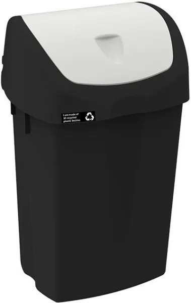 NRW 白いスイングリッド付きごみ箱、サステナブル、25L
