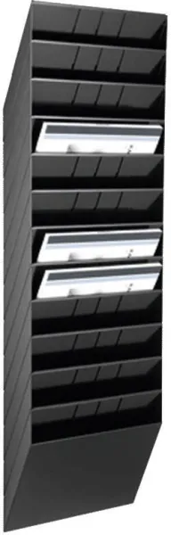 トレーシステム 12区画 黒 A4横型 FLEXIBOXX