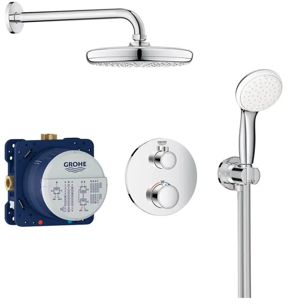 Grohe Grohtherm シャワーセット Tempesta 210、クロム付き
