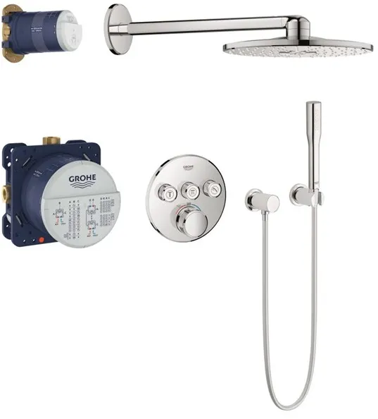 Grohe Grohtherm SmartControl シャワーセット Rainshower SmartActive 310、クロム仕上げ