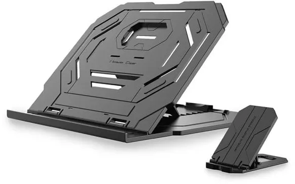 Desire2 2in1 ポータブルラップトップスタンド ブラック 360 回転式