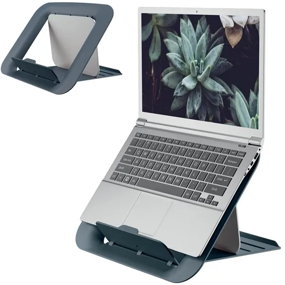 Leitz Ergo Cosy 調整可能なラップトップスタンド、80％再生プラスチック製 ベルベットグレー